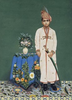 Kumar Mormukut Singh of Isarda (Son of the Raja and Rani of Isarda) at the time of his adoption as the Heir to Jaipur on 24th March 1921.