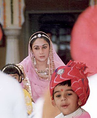 Princess Diya Kumari and her son the new Yuvraj of Jaipur, Prince Padmanabh 